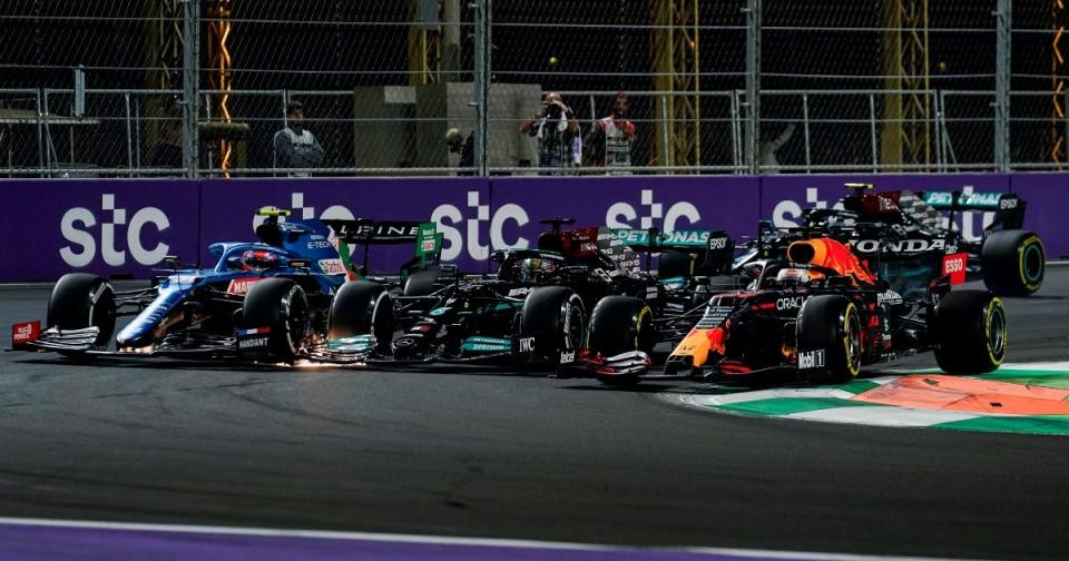 Esteban Ocon, Lewis Hamilton and Red Bull driver Max Verstappen were in the running.  F1 Saudi Arabia December 2021 Credit: Alamy