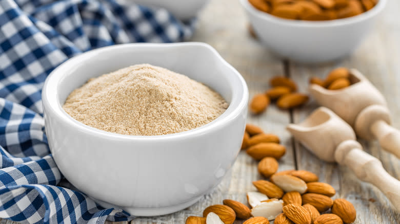 Almond flour in a bowl