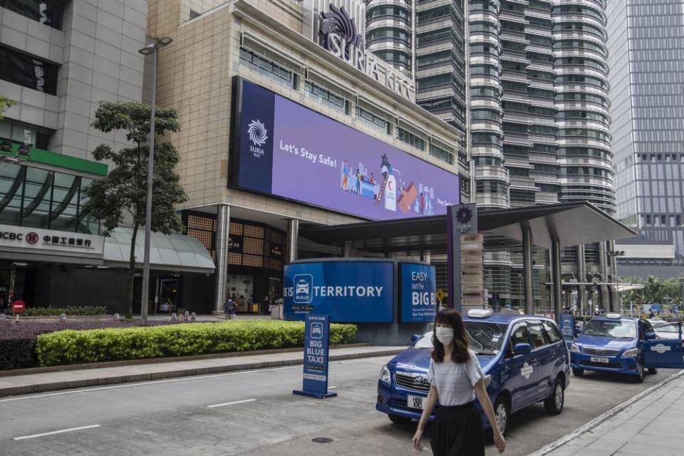 A general view of the Suria KLCC shopping mall in Kuala Lumpur October 20, 2020. Earlier today, a clip of a white woman went viral after she was stopped by at least two staff of a Dior outlet from entering the store at Suria KLCC. — Picture by Firdaus Latif