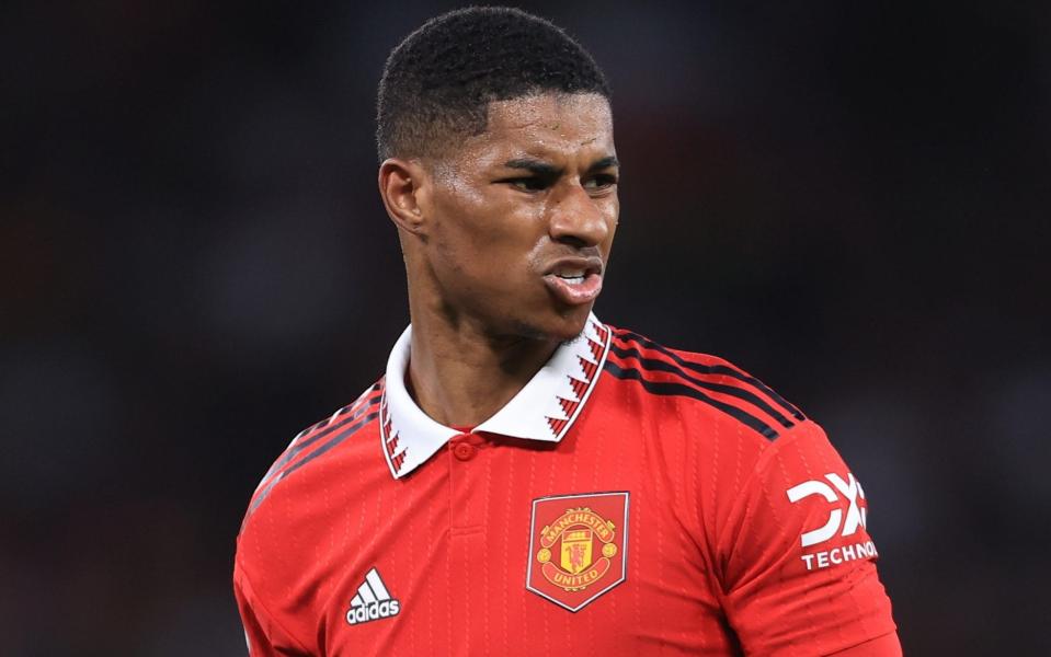 Marcus Rashford during the Premier League match between Manchester United and Chelsea at Old Trafford on May 25, 2023 - Offside/Simon Stacpoole