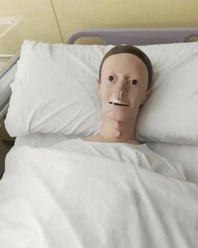 A dummy in a bed