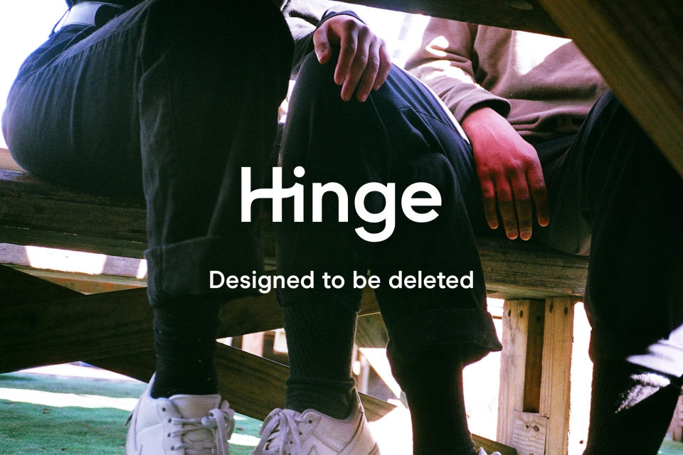 In this undated photo provided by Hinge is a page from the dating app. Justin McLeod, who launched Hinge in 2011, thinks that dating apps should be focused on getting people offline. Hinge's tag line is "the app that's designed to be deleted." (Hinge via AP)