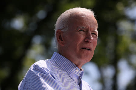 FILE PHOTO: U.S. Democratic presidential candidate and former Vice President Joe Biden speaks during the kickoff rally of his campaign for the 2020 Democratic presidental nomination in Philadelphia, Pennsylvania, U.S., May 18, 2019. REUTERS/Jonathan Ernst