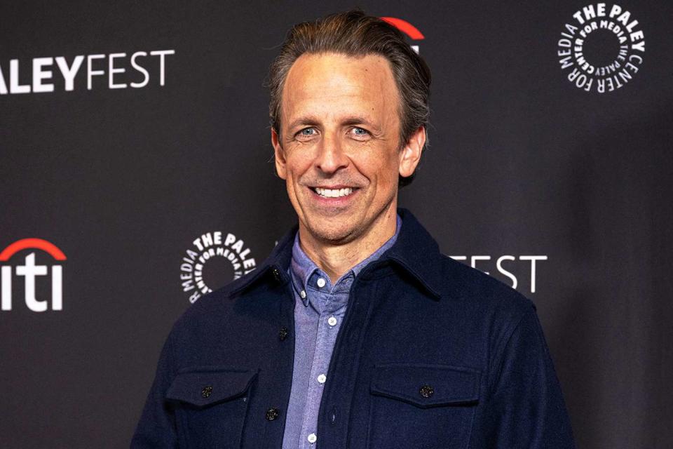 <p>Amanda Edwards/FilmMagic</p> Seth Meyers attends the PaleyFest LA 2024 screening of "Late Night With Seth Meyers" at Dolby Theatre on April 15, 2024 in Hollywood, California.