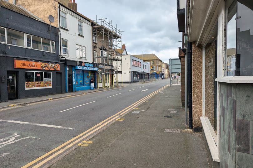 From Mark's shop, the High Street is just around the corner - but no one is around