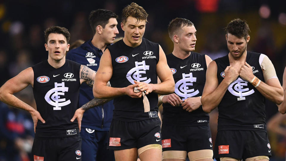 AFL struggles Carlton have not received a priority pick, reports Tom Browne. Pic: Getty