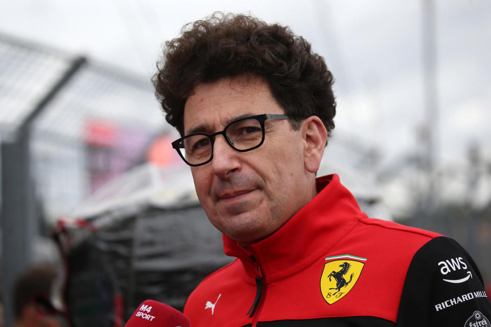 Mattia Binotto sigue sacando pecho del Ferrari pero no hace la autocrítica necesaria para resolver la situación adversa en la que están (Photo by Marco Canoniero/LightRocket via Getty Images)