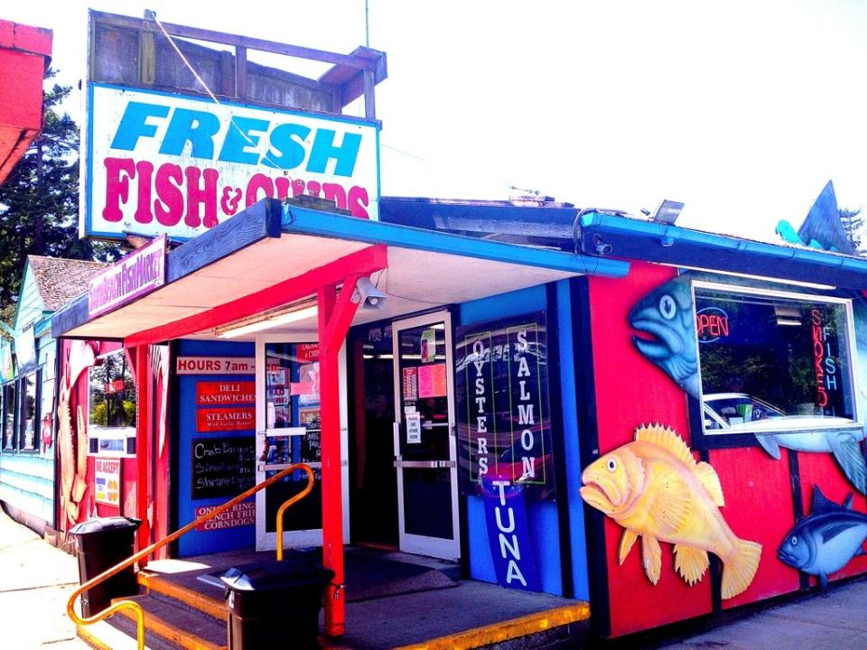 <p><strong>South Beach, Oregon</strong></p> <p>Locals love the South Beach Fish Restaurant for lunch, and we can see why. This fish market and restaurant attached to a convenience store just south of Newport's Yaquina Bay Bridge serves great seafood. Try the fish-and-chips combo for a good sampler of halibut, salmon, and tuna; 541-867-6800, <a rel="nofollow noopener" href="http://southbeachfishmarket.com" target="_blank" data-ylk="slk:southbeachfishmarket.com;elm:context_link;itc:0;sec:content-canvas" class="link ">southbeachfishmarket.com</a></p>