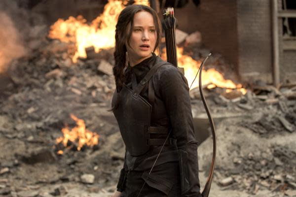 Jennifer Lawrence como Katniss Everdeen (Créditos: Lionsgate)