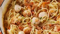 <p>Get the <strong><a href="https://www.delish.com/cooking/recipe-ideas/a22668142/seafood-pasta-recipe/" rel="nofollow noopener" target="_blank" data-ylk="slk:Seafood Spaghetti recipe;elm:context_link;itc:0;sec:content-canvas" class="link ">Seafood Spaghetti recipe</a></strong>. </p>