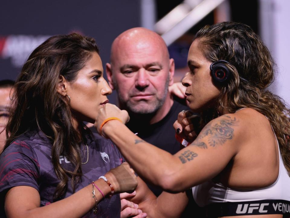 Julianna Pena (left) and Amanda Nunes will clash for the third time (Getty Images)