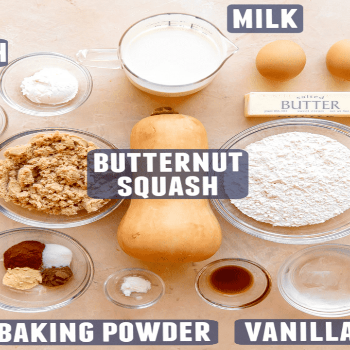 Ingredients for Butternut Squash Pie