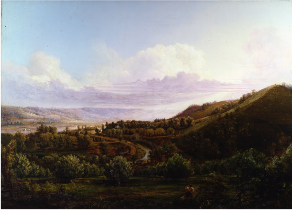 “View of Bold Face Creek in the Ohio River Valley” by Henry Lovie, 1858.