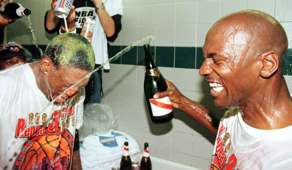Michael Jordan and Dennis Rodman, 1998