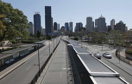 Melbourne Street near the venue of the G20 Leaders Summit in Brisbane is pictured on November 14, 2014, after the road was closed prior to the G20 Summit in Brisbane. Leaders of the top 20 industrialized nations will gather in Brisbane November 15-16 for their annual summit. REUTERS/Jason Reed