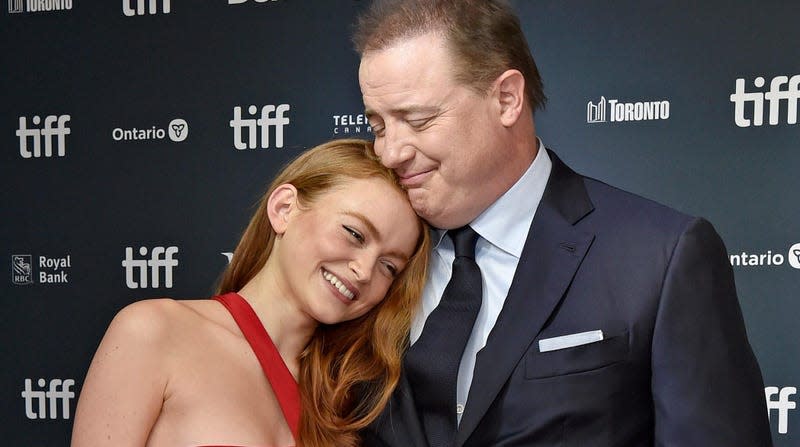 Sadie Sink and Brendan Fraser