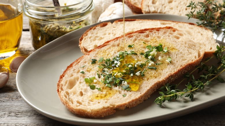 garlic bread with herbs