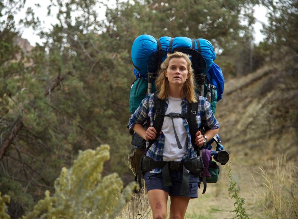 Cheryl Strayed (Reese Witherspoon) embarks on a solo backpacking trip as she grapples with grief and self-destructive behaviors in 2014's "Wild."