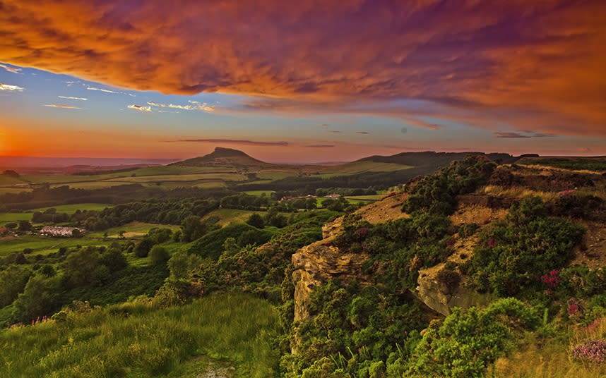 Great Ayton sits on the fringes of this - the iconic, hook-nosed Roseberry Topping - copyright paul downing 2013