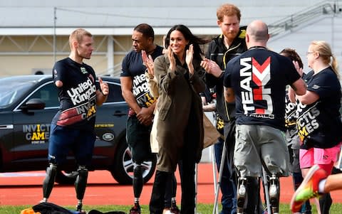 UK team trials for the Invictus Games Sydney, held in Bath - Credit: AFP