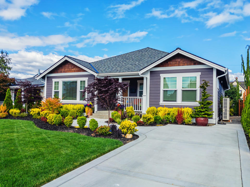 front yard of a house