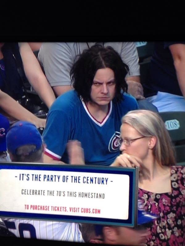 Jack White unwittingly became the perfect meme this year when he showed up at a <a href="http://www.huffingtonpost.com/2014/07/23/jack-white-cubs-game_n_5612920.html" target="_blank">Chicago Cubs game looking like he wished someone had not, in fact, taken him out to the ball game</a>. Turns out he has a history of <a href="http://www.spin.com/articles/sad-jack-white-cubs-baseball-game-photo-stadium/" target="_blank">sour-faced behaviour at sporting events</a>. This is an easy DIY for men and women: retro Cubs jersey, black bob wig, frown to rival Grumpy Cat.