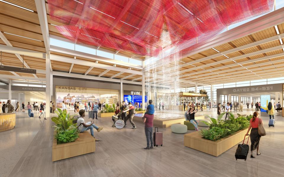 Kansas City International Airport's new $1.5 billion terminal is under construction and is scheduled for completion in 2023.