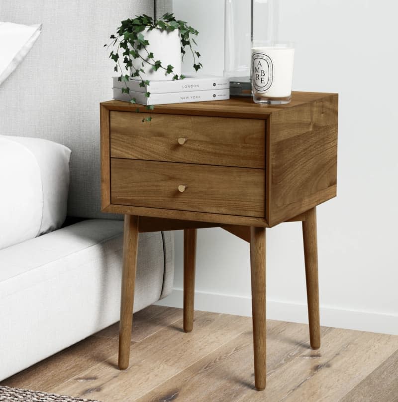 Acacia Mid-Century Nightstand