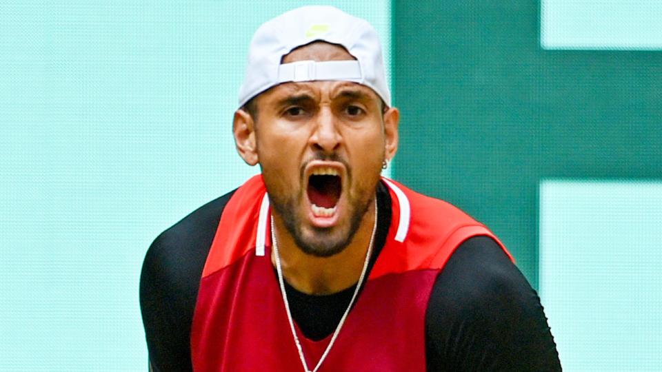 In-form Aussie Nick Kyrgios will head to Wimbledon as one of the most dangerous unseeded players in the men's draw. Pic: Getty