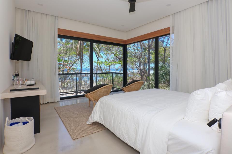 Interior of a bedroom at Nantipa Villas