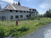 This undated photo shows a building that remains at the site of the Jesse Lee Home in Seward, Alaska, where the territorial flag, which later became the Alaska state flag, was first flown. The Seward City Council will decide Monday, July 13, 2020, whether to demolish the remaining buildings. (Trish Neal via AP)