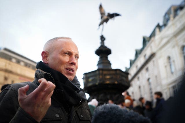 Robert Rinder at Piccadilly Circus