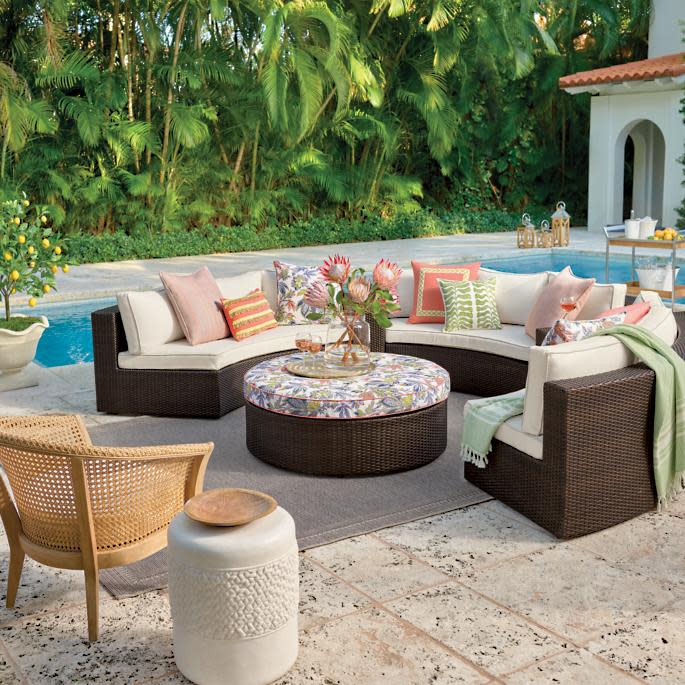 Frontgate large pasadena sofa set, outdoor patio sets