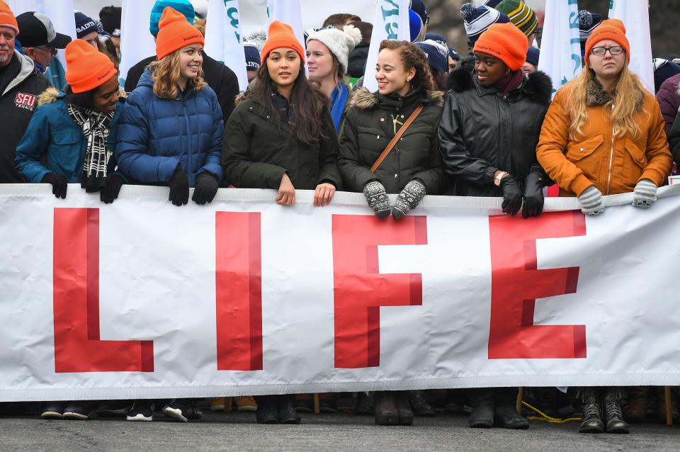 Participants in the 46th March for Life in January 2019 in Washington, D.C.