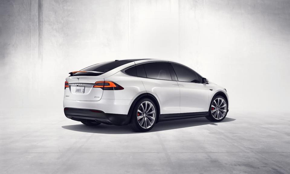 <p>The Model X can tow up to 5,000 lbs. with a Class 3 hitch, although such towing also eats range at a great pace.</p>