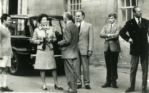 The Queen with Prince Philip and Prince Andrew at Gordonstoun on Prince Andrew's first day as a pupil there. - Credit: PA
