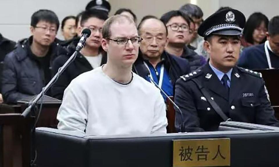 Canadian Robert Schellenberg (centre) has been sentenced to death in China over drugs charges.