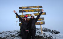 <p>My best friend, Terasa, and I, summiting. What a surreal and powerful moment—truly an unforgettable experience.</p>