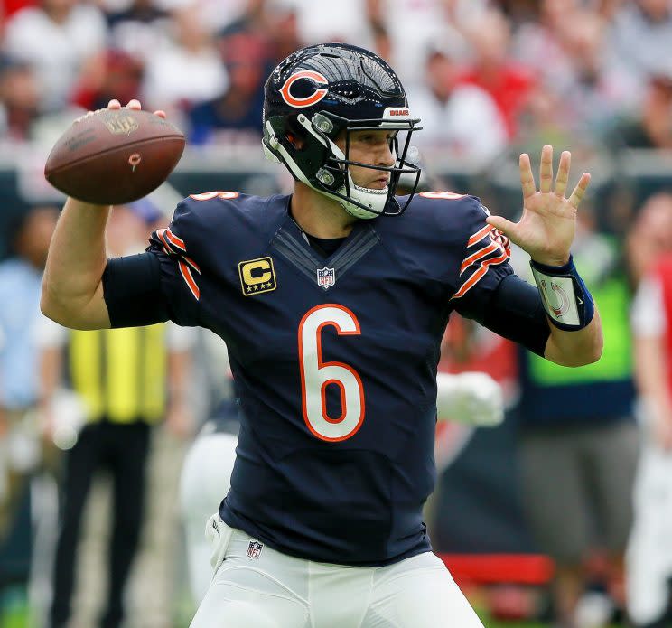 Jay Cutler will throw footballs no more. (Getty)