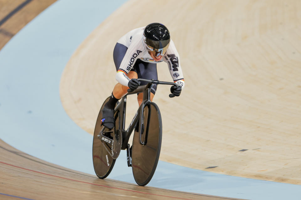 Emma Hinze of Germany wins 500M TT