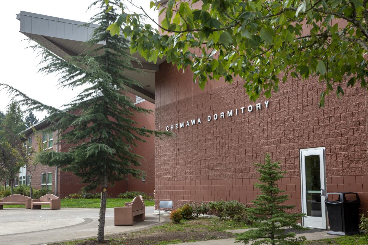 The exterior of a dorm at Chemawa Indian School in Salem.