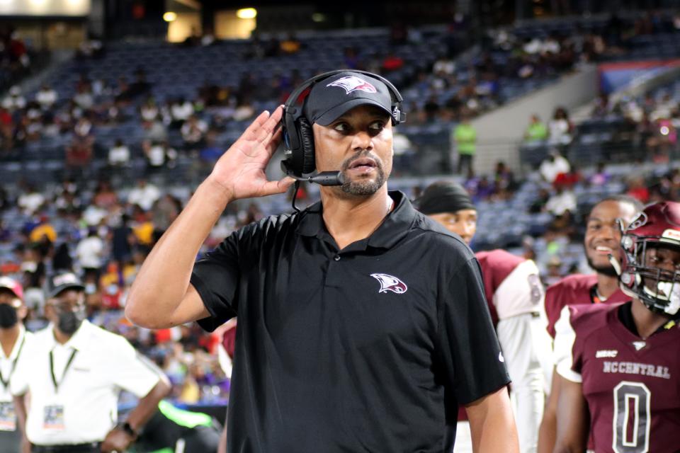 Trei Oliver, an HBCU football lifer, had coaching stints at Delaware State (1999-2002), N.C. Central (2003-06), Grambling State (2007-10), N.C. A&T (2011-15), and Southern (2016-18) before the Eagles hired him in 2018.