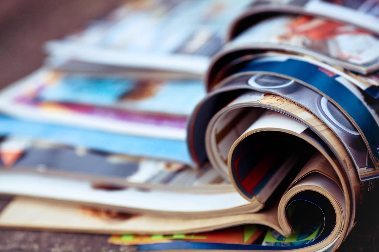 stack of magazines