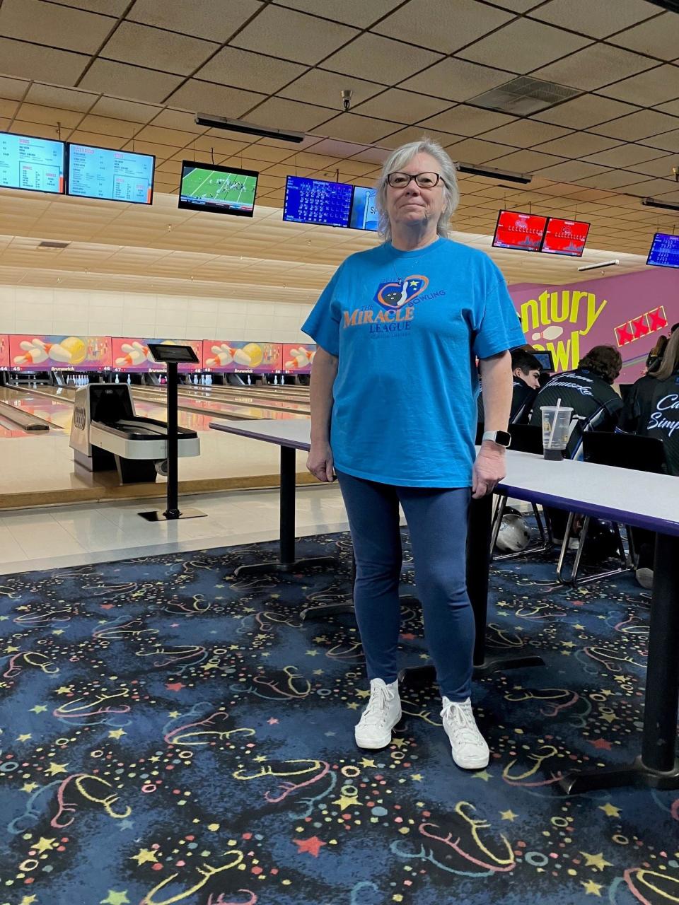Susie Glasgow of Miracle League of North Oakland returned on Tuesday to Century Bowl, where over the weekend $350 in cash and a $210 check were taken during an event the group hosted for children with special needs.