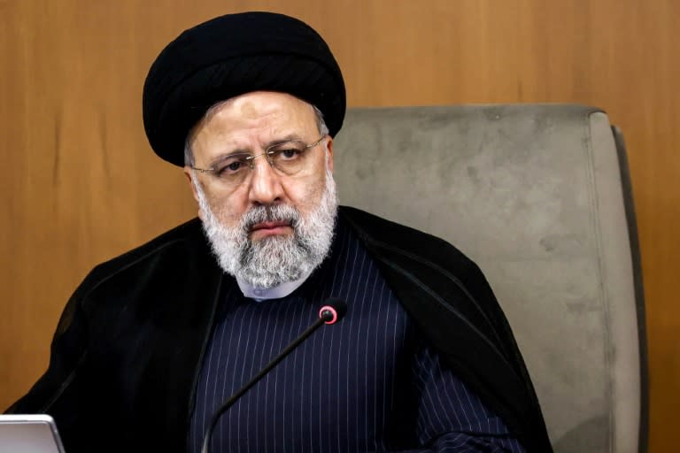 El presidente iraní, Ebrahim Raisi, dirige una reunión de su gabinete el 2 de abril de 2024 en Teherán (-)