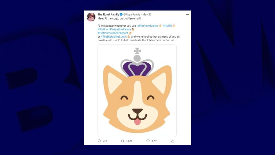 L'emoji corgi créé pour le Jubilé d'Elizabeth II - Royal family