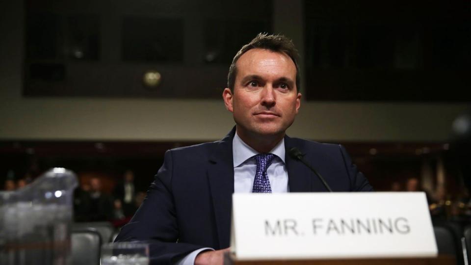 <div class="inline-image__caption"><p>Then-acting U.S. Secretary of the Army Eric Fanning testifies during his confirmation hearing Jan. 21, 2016, on Capitol Hill in Washington, D.C.</p></div> <div class="inline-image__credit">Alex Wong/Getty </div>