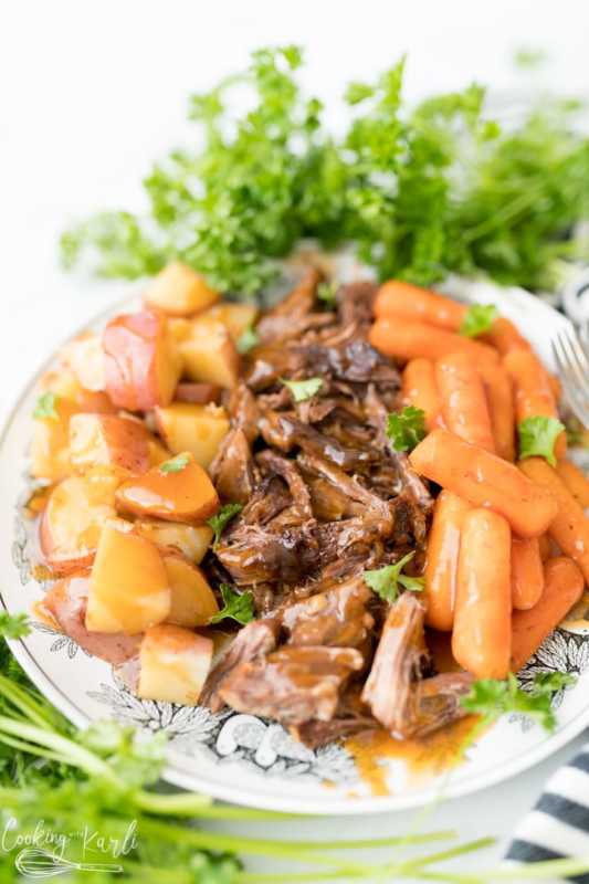 <p>Cooking with Karli</p><p>The savory gravy drizzled over the fall apart meat and perfectly cooked veggies will be a new family favorite meal!</p><p><strong>Get the recipe: <a href="https://cookingwithkarli.com/best-ever-instant-pot-pot-roast/" rel="nofollow noopener" target="_blank" data-ylk="slk:Best-Ever Instant Pot Pot Roast;elm:context_link;itc:0;sec:content-canvas" class="link rapid-noclick-resp">Best-Ever Instant Pot Pot Roast</a></strong></p>