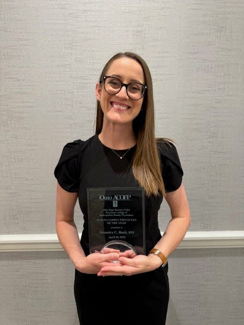 Doctor Shandra Basil was recently recognized for her hard work as she received the Young Physician of the Year award from the Ohio American College of Osteopathic Family Physicians.