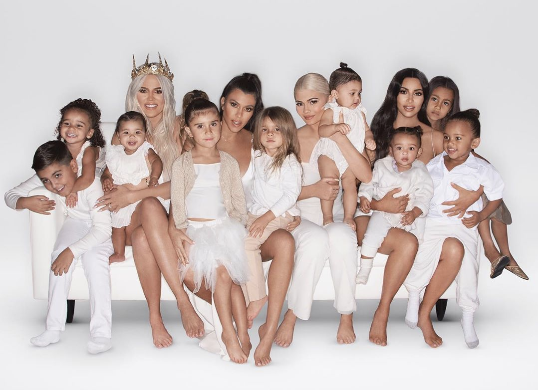 The Kardashian-Jenner family reveal their 2018 Christmas card. (Photo: Instagram/pierresnaps)